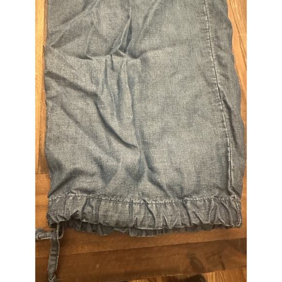 Tommy Bahama Women’s Joggers Linen Blend Size Medium Poncho Pants Chambray Relax - Picture 3 of 16
